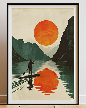 Plakat - Man on a paddle, Harry Monkey