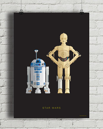 Plakat Star Wars R2D2 i C3PO - Gwiezdne Wojny, minimalmill