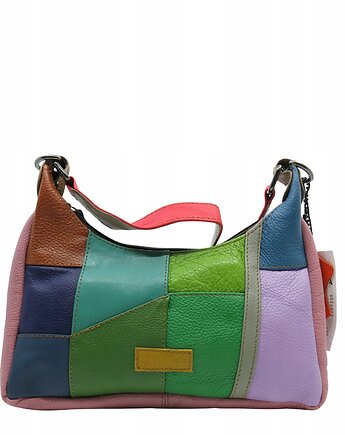 Torebka damska na ramię kolorowa skórzana wygodna zero waste OLIVKA, Olivka Warsaw