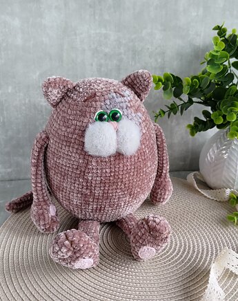 Maskotka kotek, Duży kot pluszowy, Prezent dla dziecka, EcoToysByNastya