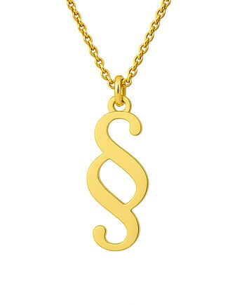 Naszyjnik Paragraf -srebro złocone, ISSI Jewelry