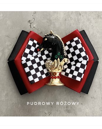 Brosza Szachowa ze Skoczkiem / Koniem New, Pudrowy Różowy
