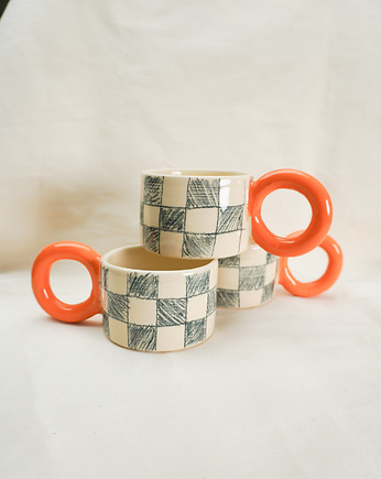 Kubek ceramiczny w kratkę, Lvvia ceramics