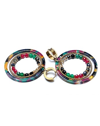 Kolczyki Wianki circle  (colourful) , KiKa pracownia