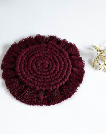 Podkładka makramowa Bordo, wu handmade