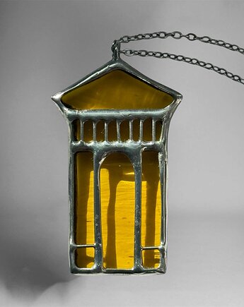 Wisiorek w kształcie łuku "Arka" Witraż Tiffany Naszyjnik na łańcuszku