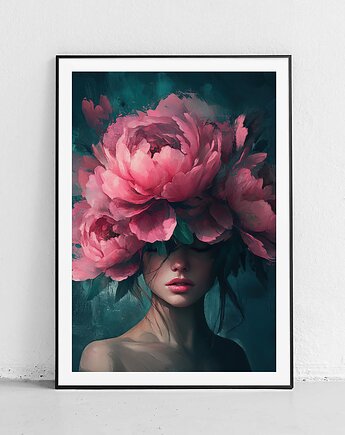 Plakat Romantyczny róż w kwiatowym raju, Harvest Maison