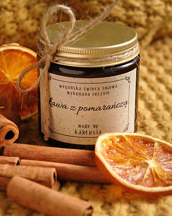 KAWA z POMARAŃCZĄ - świeca sojowa 120ml, kaktusia