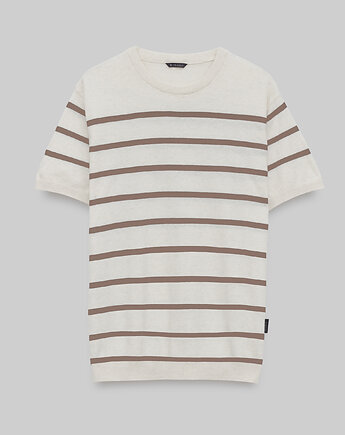 T-shirt positano beżowy b2, BORGIO