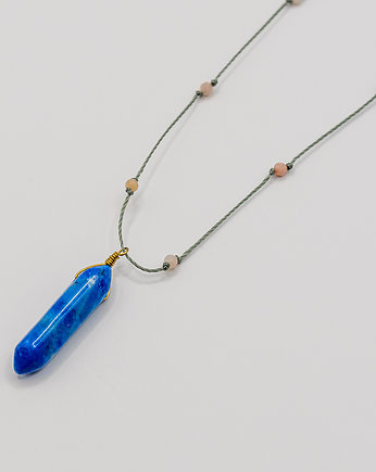 Wisiorek obelisk z Lapisem Lazuli i Opalem, w hand works