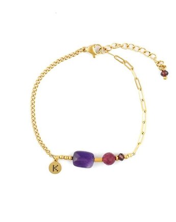 Baby Bestseller! Bransoletka z Ametystem z kapką bordo, Kulka Bransoletki