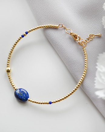 Bransoletka Gypsy z Lapis Lazuli i Hematytem, Ilovehandmade