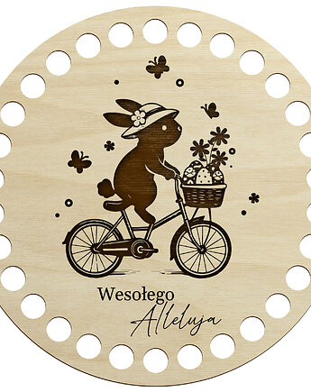 Drewniane Dno Koło Okrąg 15cm do Koszyka Szydełkowania Dekoracja WIELKANOC, smxdsgn