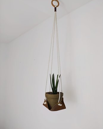 Mały kwietnik skórzany, BohoHome