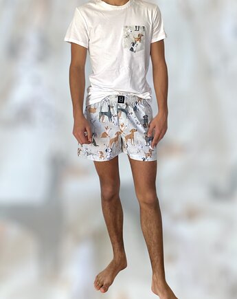 Piżama Unisex bawełniana w pieski, HisOutfit