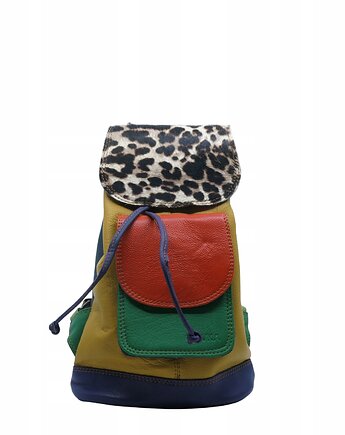 Plecak damski pojemny skórzany skóra naturalna ze skrawków eko OLIVKA, Olivka Warsaw