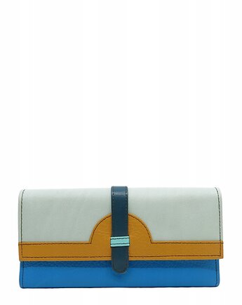 Portfel damski skórzany ze skrawków kolorowy przegródki na karty OLIVKA, Olivka Warsaw