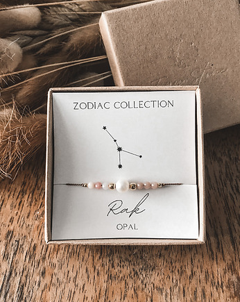 Bransoletka znak zodiaku Rak opal, Tiny Stone