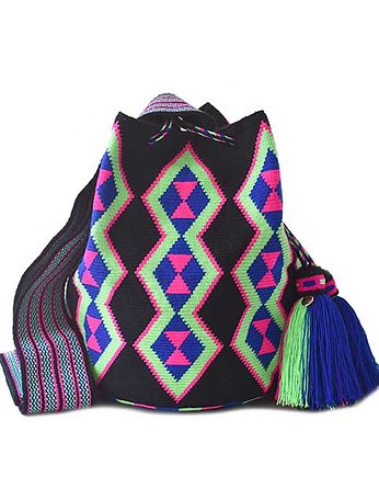 Czarna Pleciona Torebka w Stylu Boho KOLIBRI, Caribela