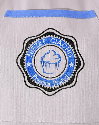 Fartuch Kuchenny bawełniany bezowy haftowany Niezłe ciacho EXTRA PREZENT, Wyszywane