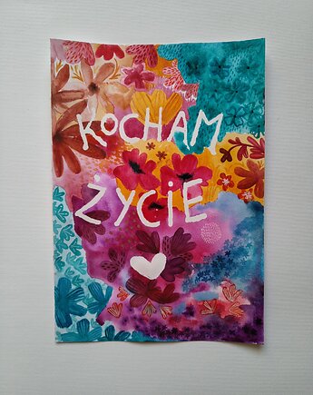 Afirmacja Kocham życię, ma.grafka