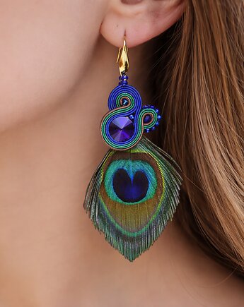 Peacock Eye-kolczyki soutache