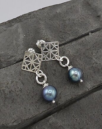 Perły na ażurowych sztyftach, RayOfArt