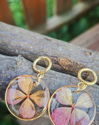 Duże kolczyki z kwiatami, Figa handmade accessories
