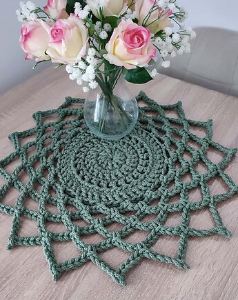 Serweta szydełkowa ze sznurka dekoracyjna 50cm, MISZ MASZ Dorota Tyszko