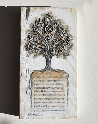 Drzewo nadziei III obraz malowany na desce, Galeriai