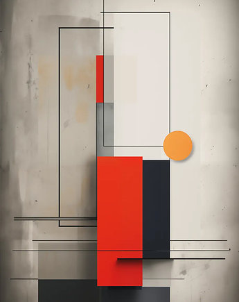 Plakat abstrakcyjny pt. Kolor w przestrzeni III, Manon