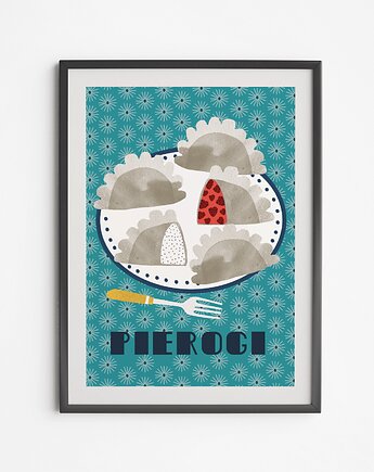 Plakat Pierogi Na Talerzu, LOVE POLAND DESIGN