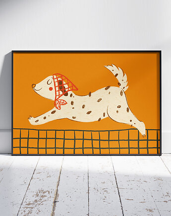 Plakat print, pies, Zuzanna_Kowalska