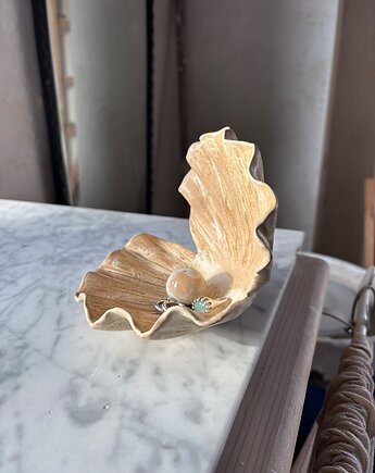 Ceramiczna Podstawka na Biżuterię Muszla Skarbiec Wild Sands, Maison Fragile
