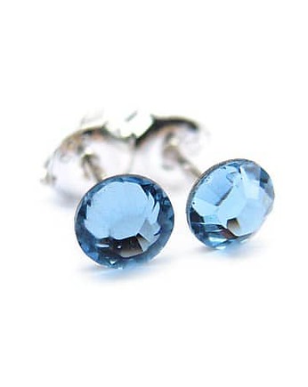 Kolczyki- Niebiańskie kropy-Kryształy Swarovski, Marisella