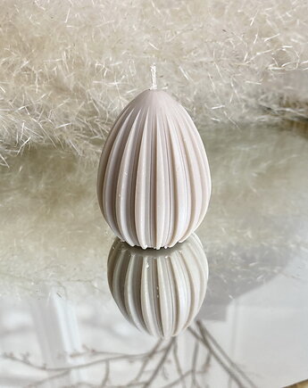 Świeca ekologiczna sojowa dekoracyjna jajko wielkanocne jasny brązowy, Coccola JEWELLERY