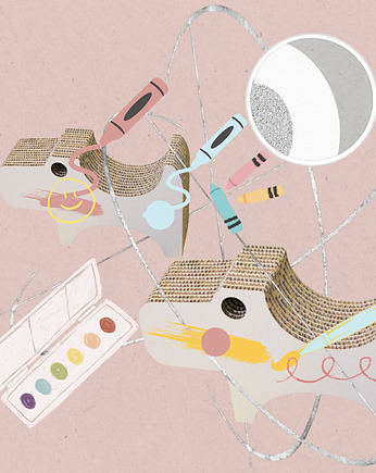 Doggy biały tekton dla starszych maluchów, LABORATORYART