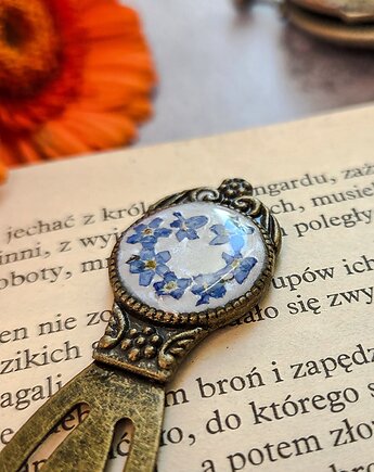 Zakładka z niezapominajkami, Figa handmade accessories