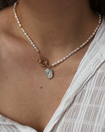 Naszyjnik z pereł naturalnych z zawieszką, Chmolowska Jewellery
