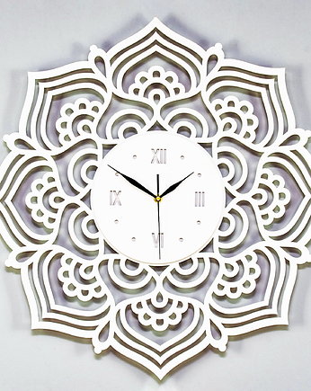 DEKORACYJNY, AŻUROWY ZEGAR ŚCIENNY, MANDALA, 60 cm L ( 60 x 60 cm ), ORNAMENTI