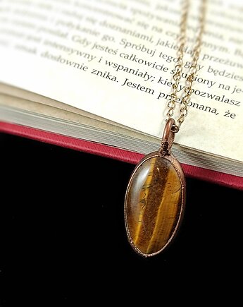 Wisiorek tygrysie oko miedziany, Treemasters Copper Jewelry