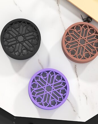 Tunele do uszu 20-100mm gotycka rozeta  / czarne / 14 kolorów, plugi siodłowe, Spirit Of Copper