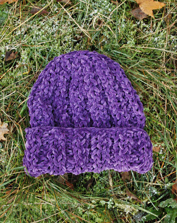 Fioletowa czapka beanie na dredy, Mademoiselle Patrini