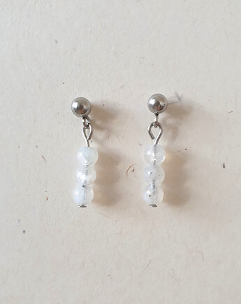 Kolczyki DROPSY MINI kamień księżycowy, modesign