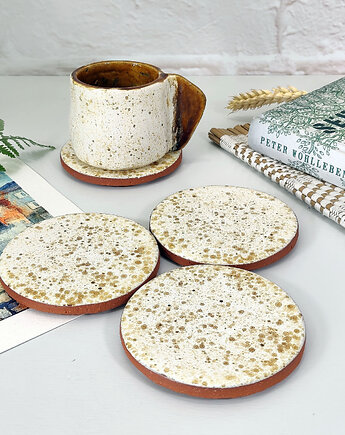 Zestaw podkładek ceramicznych na stół w stylu rustykalnym, 10FingersArt