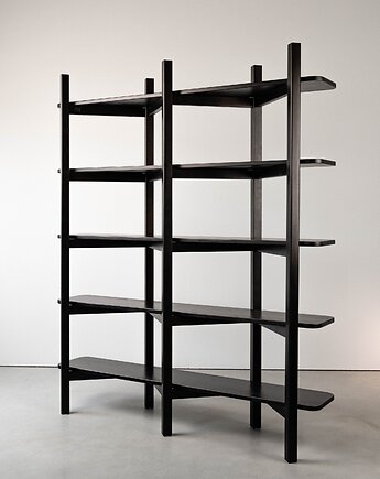 Regał nowoczesny drewniany, regał skandynawski, półki z drewna, Dabov Studio