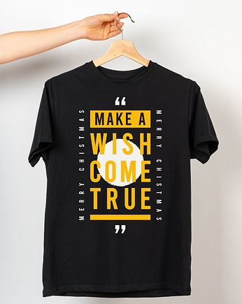 Koszulka organiczna z nadrukiem Make a wish, ART ORGANIC