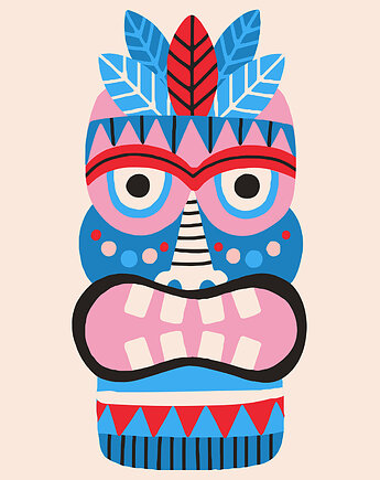 African mask  - obraz na płótnie lub plakat, Dekoracje PATKA Patrycja Kita