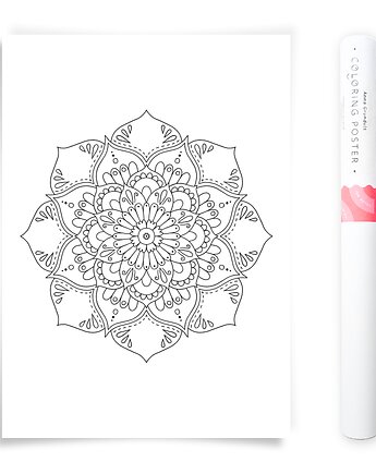 Plakat do Kolorowania Mandala 50x70cm, Anna Grunduls Design