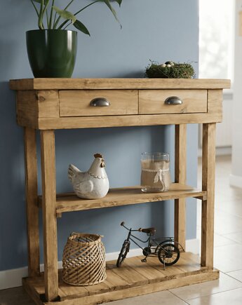 Regał Vintage, retro z 2 szufladami, PiorunowoSzafa